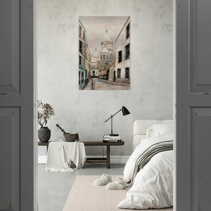SACRE COEUR 1 - Maurice Utrillo Brushed Aluminum Print - 70x100 cm / 28x40 inches | Maurice Utrillo Aluminum Print | Maurice Utrillo Prints