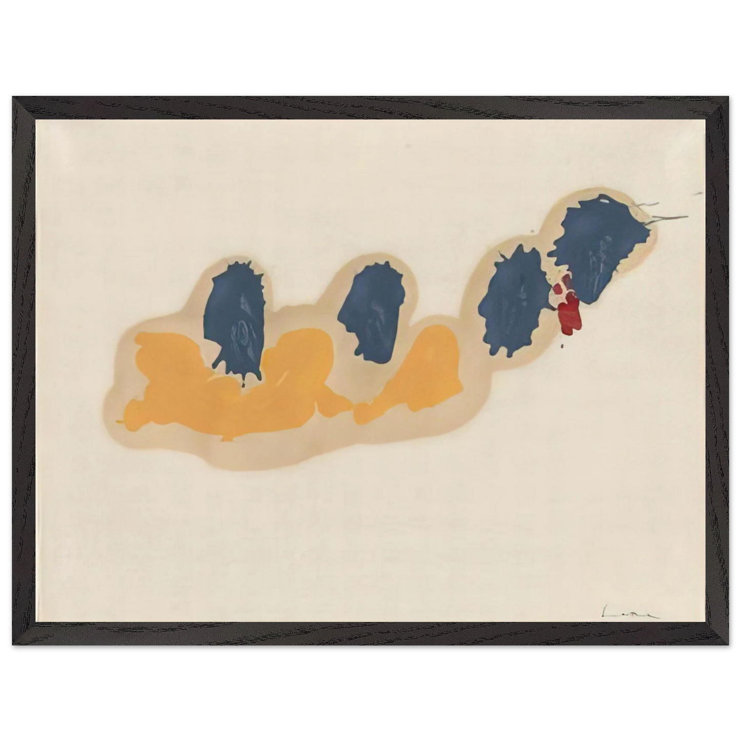 Helen Frankenthaler - April IV - 1960 Wall art - 40x50 cm / 16x20 inches - Premium Wooden Framed Poster With Fine Art Paper-canvas - Wood frame