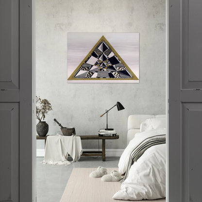 THREE INTERSECTING PLANES COLOUR - MC Escher Brushed Aluminum Print - 70x100 cm / 28x40 inches | MC Escher Aluminum Print | MC Escher Prints