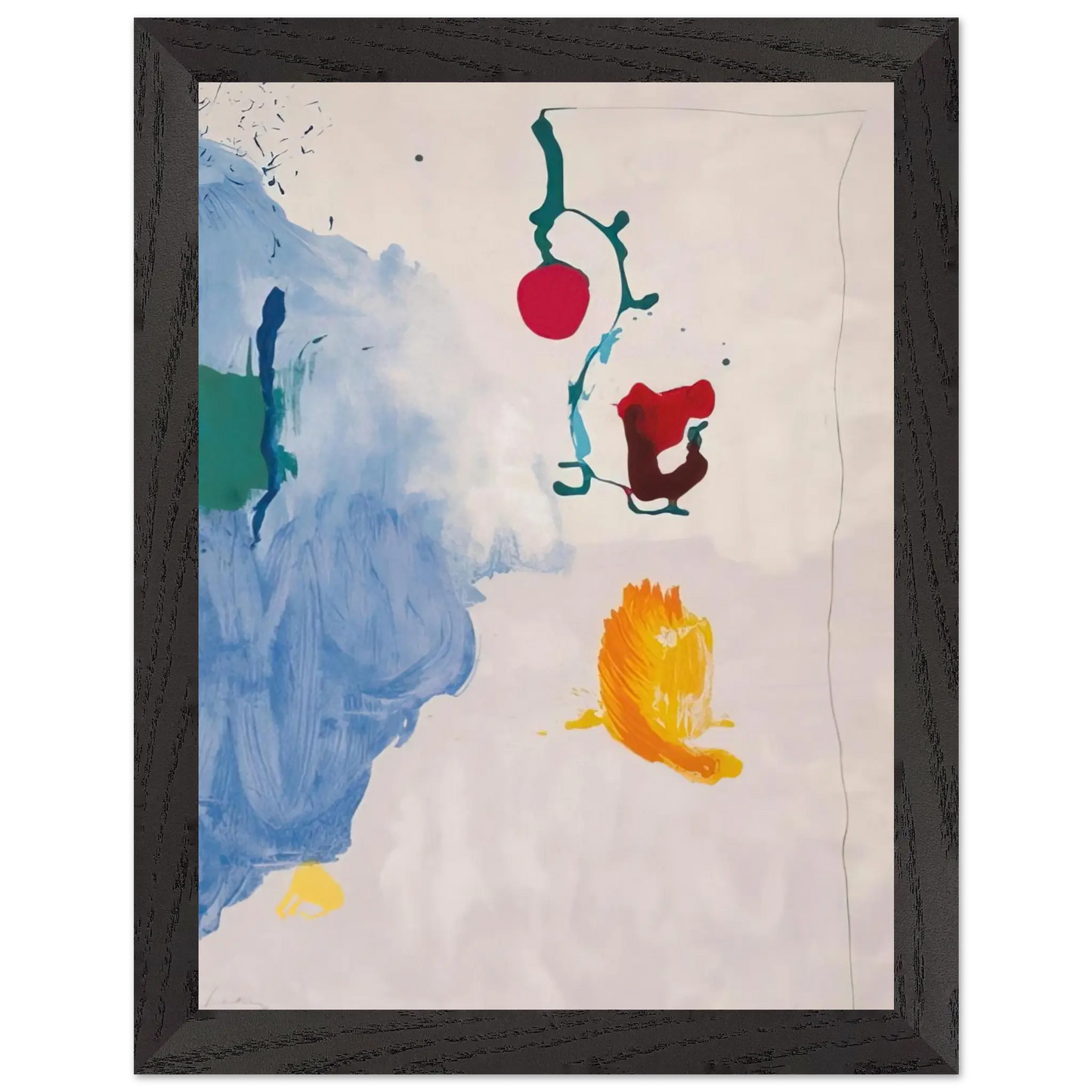 Helen Frankenthaler - Eve - 1995 Wall art - 13x18 cm / 5x7 Inches - Premium Wooden Framed Poster With Fine Art Paper - Wood frame