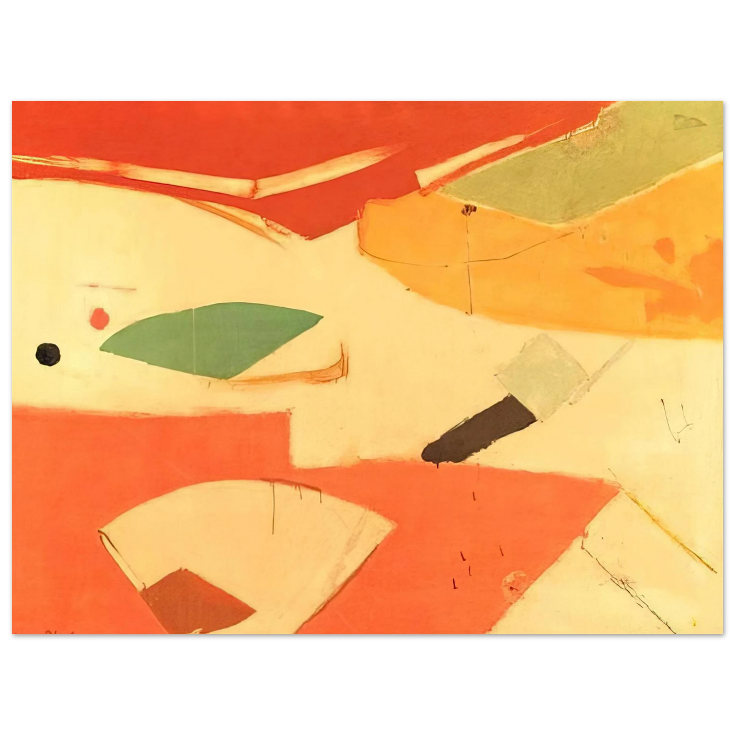 Kenzo Okada - Eventail - 1945  75x100 cm / 30x40inches Fine Art Poster