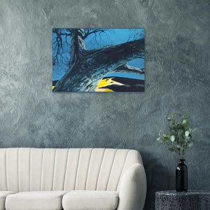 Distant Meadow - Eyvind Earle Brushed Aluminum Print - 70x100 cm / 28x40 inches | Eyvind Earle Aluminum Print | Eyvind Earle Prints