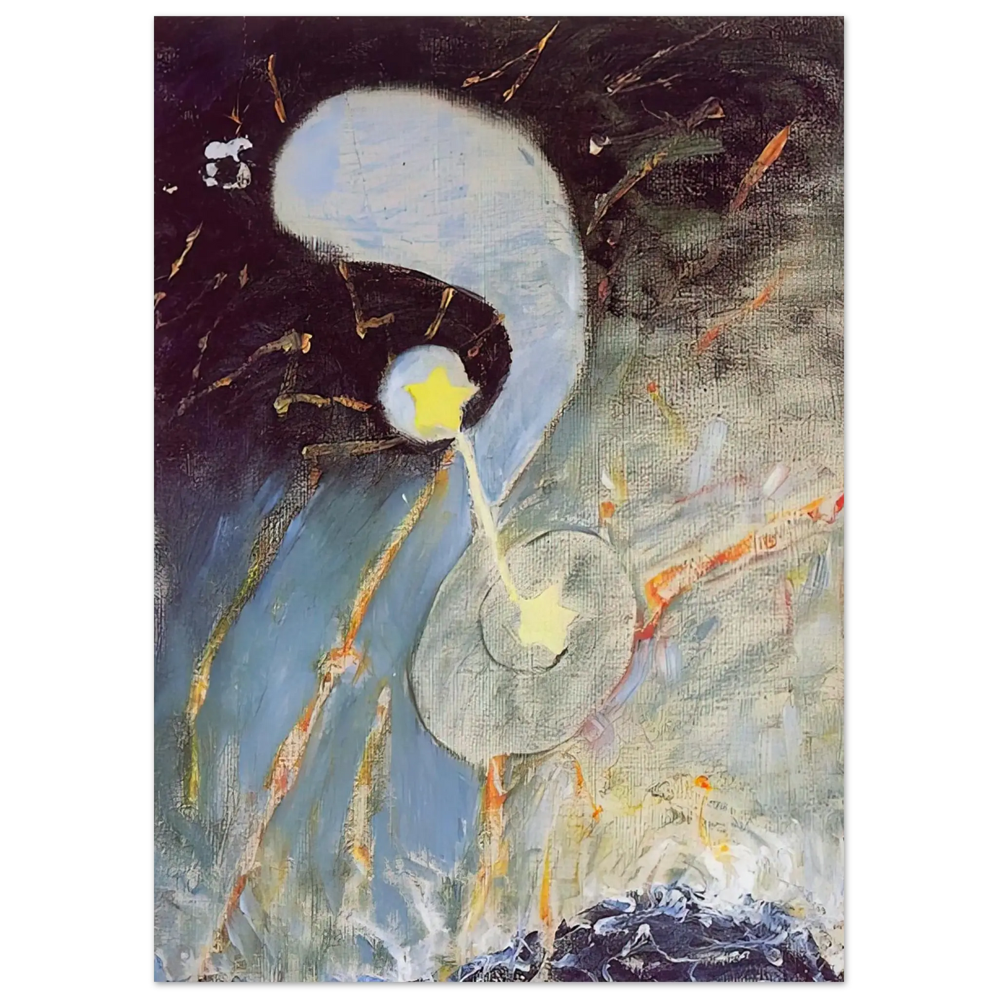 Hilma af Klint - CHAOS NR 2 1906 Wall art - 15x20 cm / 6x8 Inches - Premium Wooden Framed Poster With Fine Art Paper - Black frame