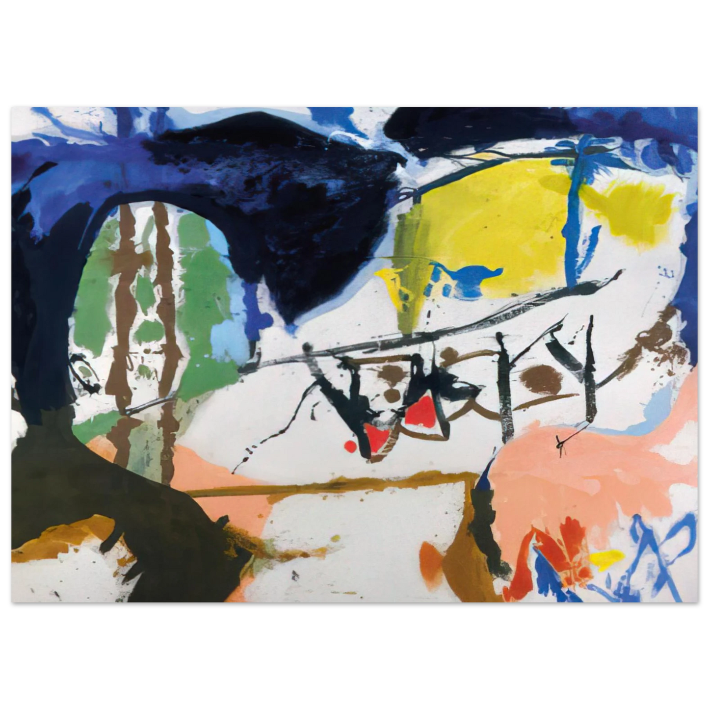 Helen Frankenthaler - Acres - 1959 Wall art - A1 (59.4 x 84.1  cm) - Fine Art Poster-canvas - -