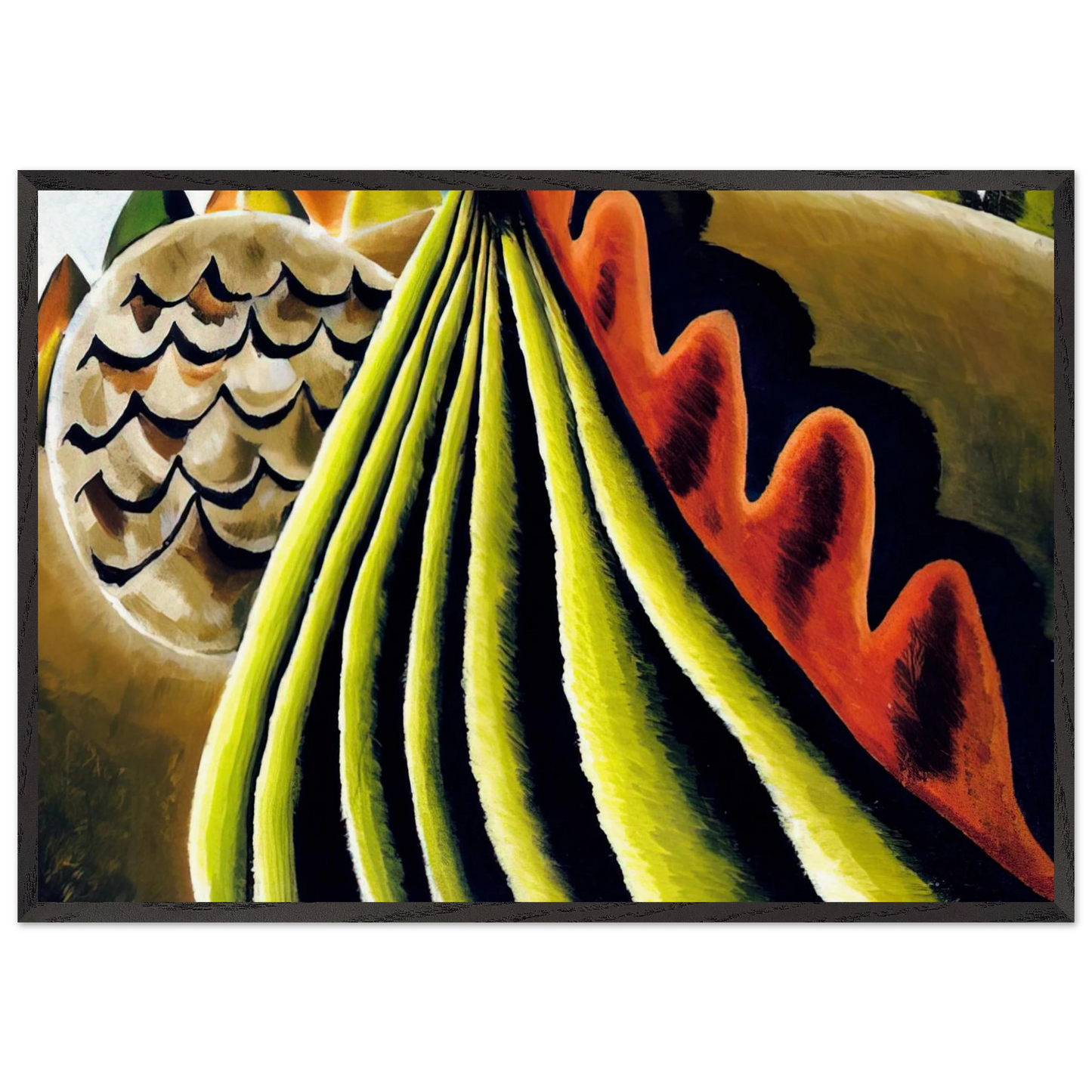 Fields of Grain as Seen from Train - 1931 - Arthur Dove 70x100 cm / 28x40 inches Framed Art Print – Black Wooden Frame