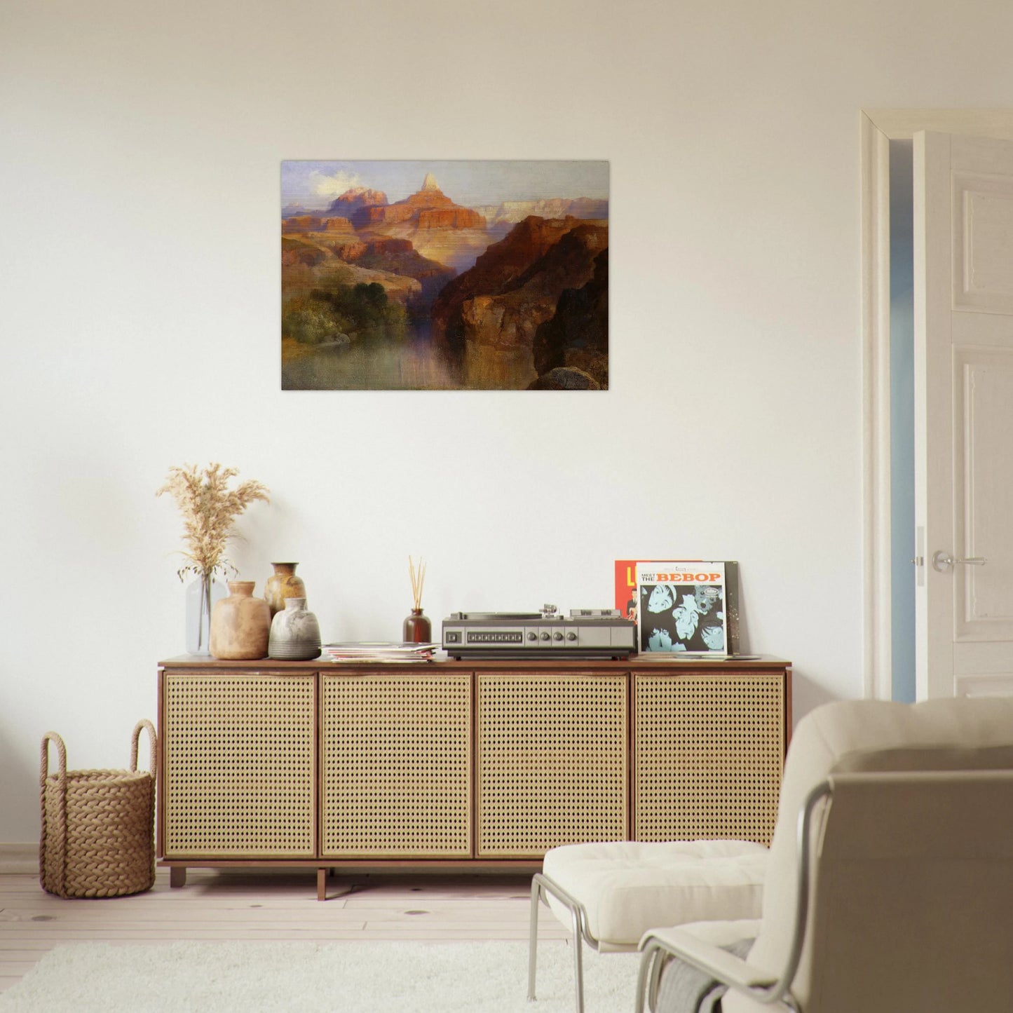 Zoroaster Peak Grand Canyon, Arizona - Thomas Moran Brushed Aluminum Print - 70x100 cm / 28x40 inches | Thomas Moran Aluminum Print | Thomas Moran Prints