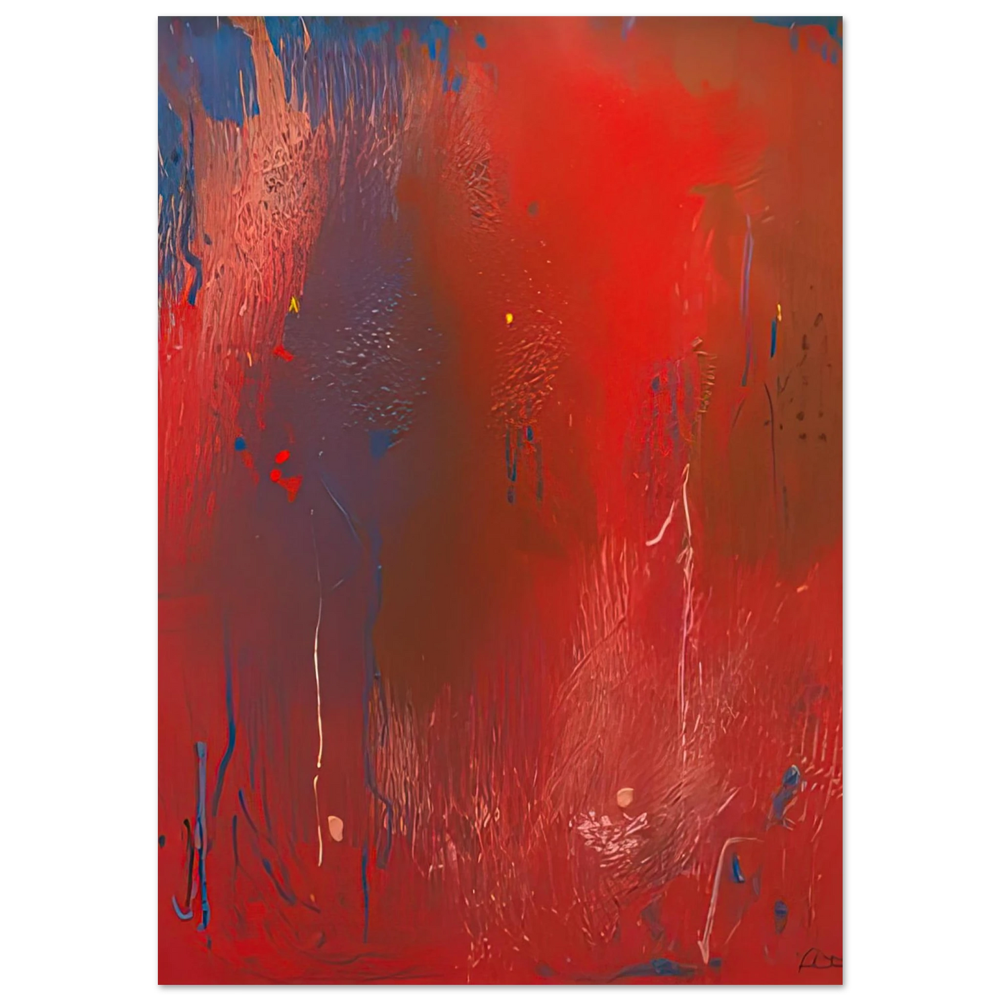Helen Frankenthaler - Warrior, 1991- Wall Art - 60x80 cm / 24x32 inches - Premium Wooden Framed Poster With Fine Art Paper-canvas - Wood frame