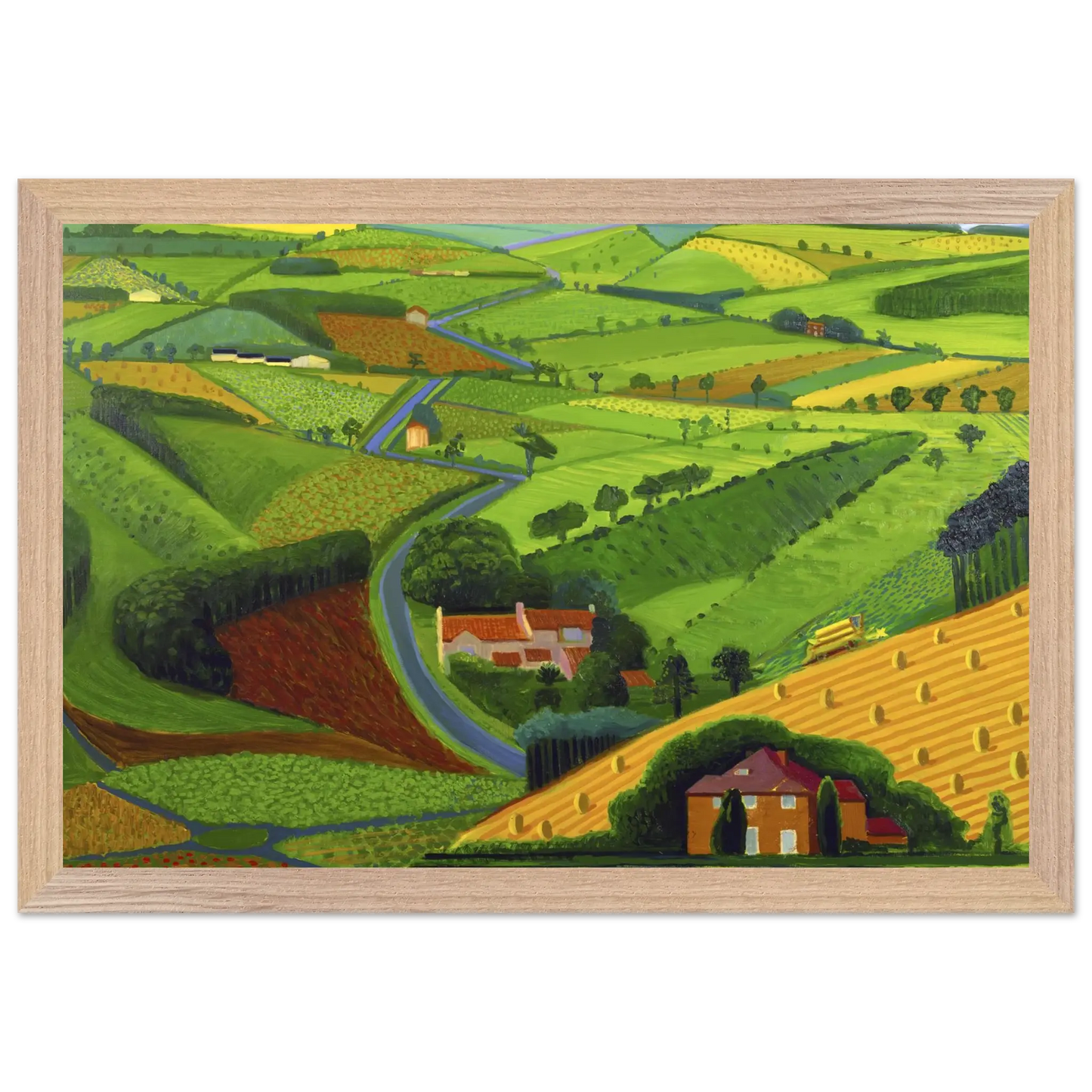 David Hockney - David Hockney Wall art - A2 (42 x 59.4  cm) - Premium Wooden Framed Poster With Fine Art Paper - Black frame