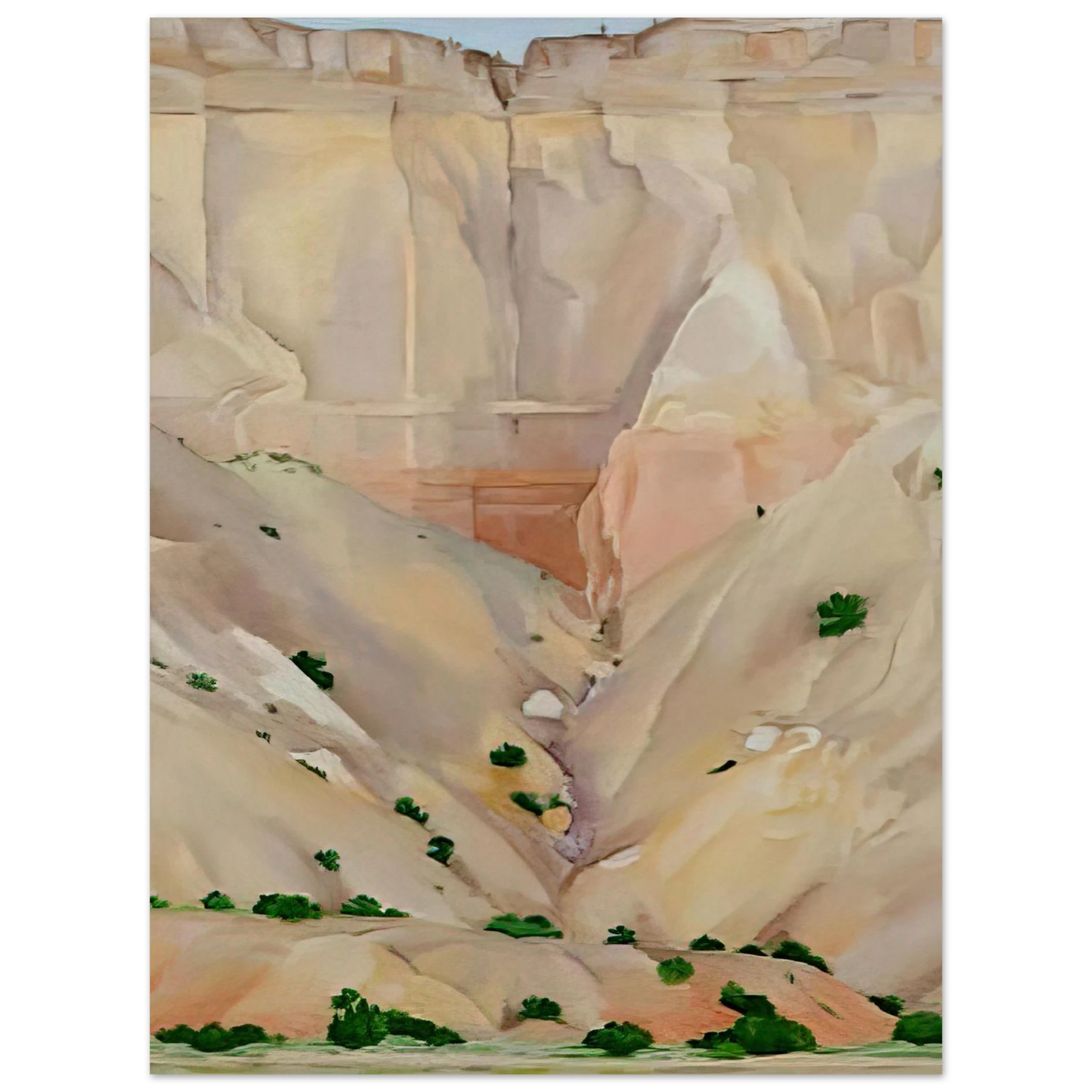 Georgia O'Keeffe - Cliffs Beyond Abiquiu, Dry Waterfall Fine Art Poster