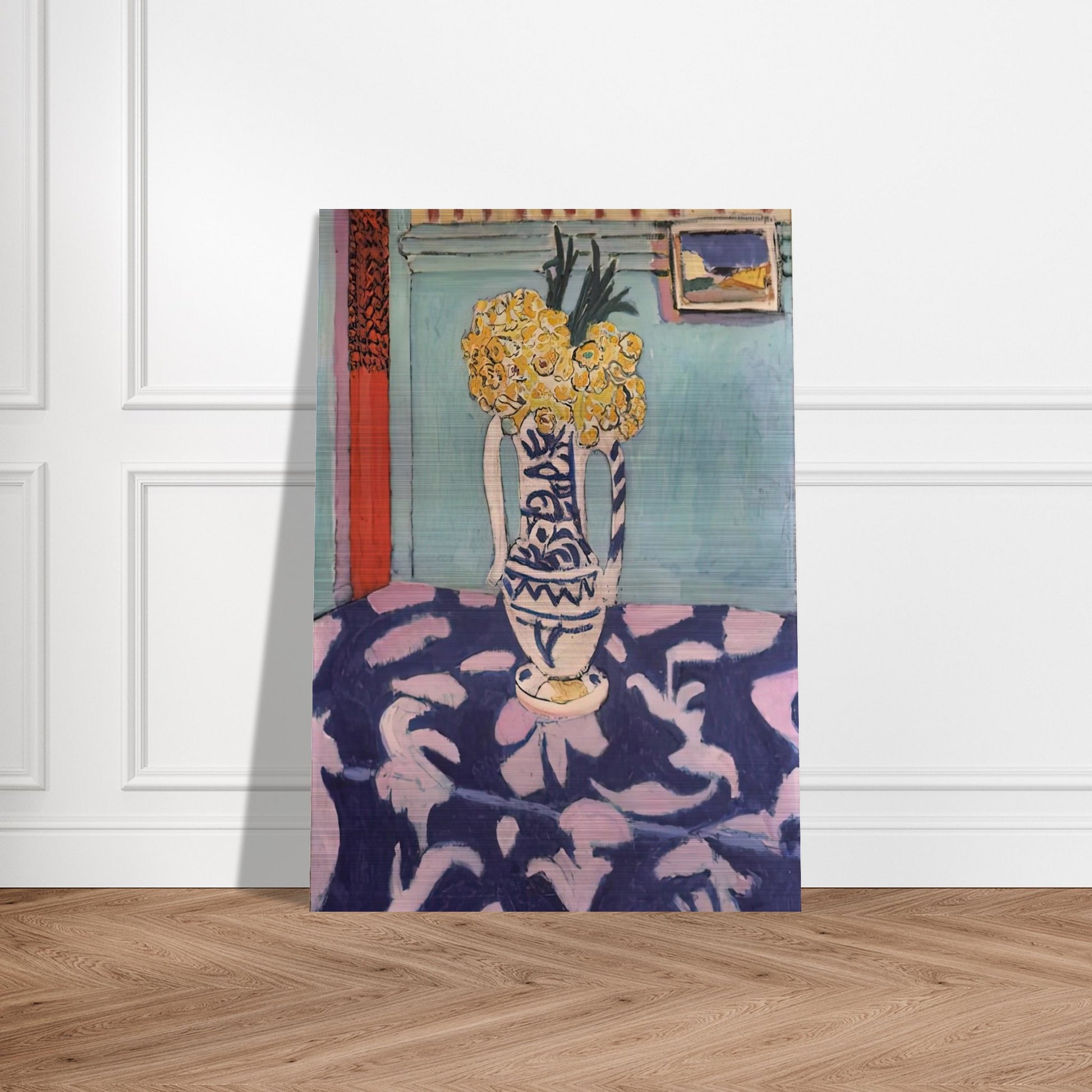LES COUCOUS TAPIS BLEU ET ROSE 1911 - Henri Matisse Brushed Aluminum Print - 70x100 cm / 28x40 inches | Henri Matisse Aluminum Print | Henri Matisse Prints