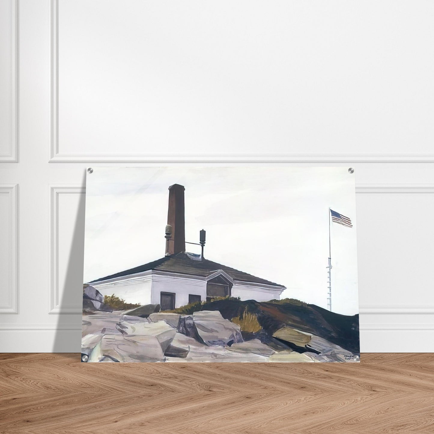 House of the Foghorn, I - Edward Hopper Acrylic Print - 70x100 cm / 28x40″ inches