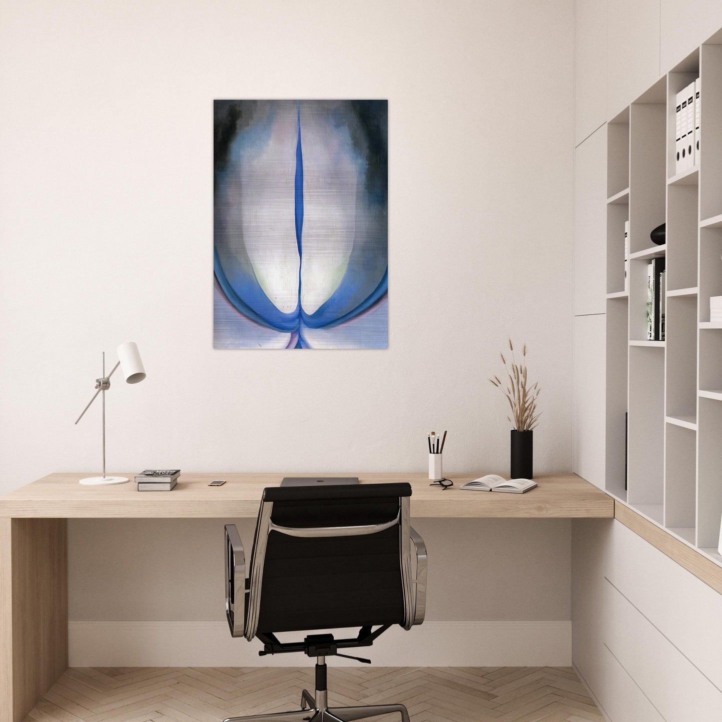 Blue Line - Georgia O'Keeffe Brushed Aluminum Print - 70x100 cm / 28x40 inches | Georgia O'Keeffe Aluminum Print | Georgia O'Keeffe Prints