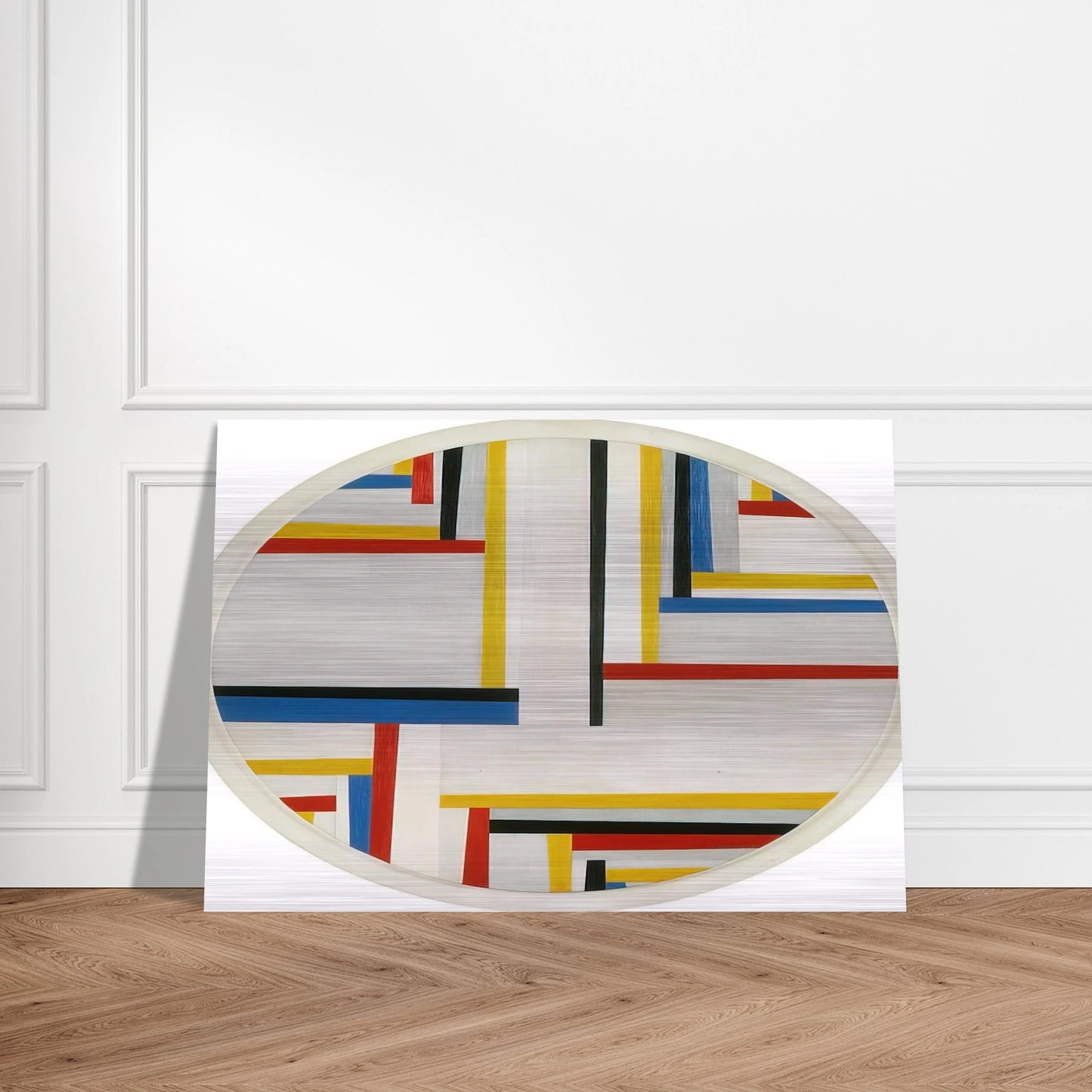 Relational painting, Tondo #4 - 1946 - Fritz Glarner Brushed Aluminum Print - 70x100 cm / 28x40 inches | Fritz Glarner Aluminum Print | Fritz Glarner Prints