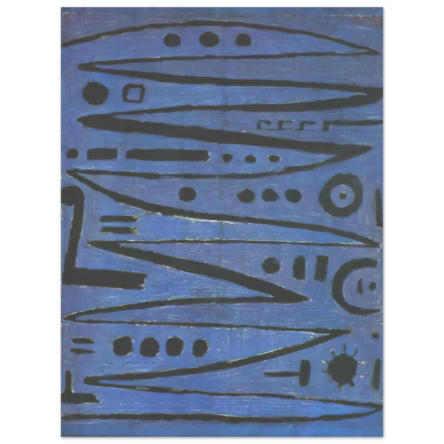 Paul Klee - HEROIC FIDDLING 1938  75x100 cm / 30x40inches Fine Art Poster