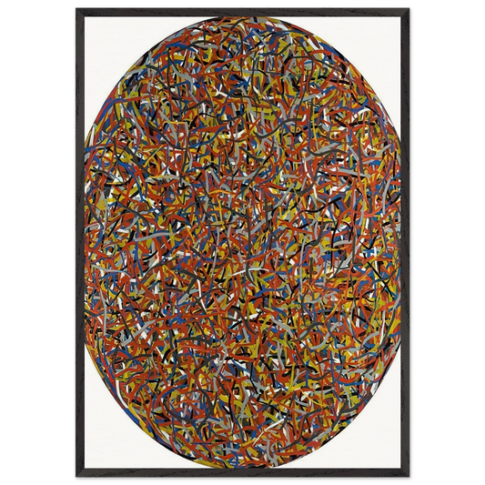 Lines in All Directions - Sol LeWitt 70x100 cm / 28x40 inches Framed Art Print – Black Wooden Frame