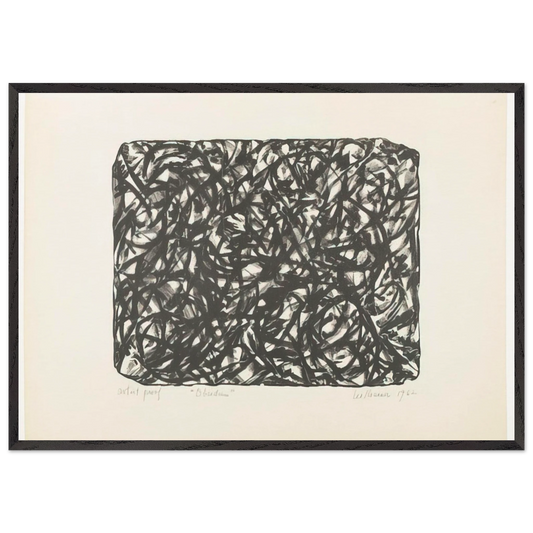 Obsidian - Lee Krasner 70x100 cm / 28x40 inches Framed Art Print – Black Wooden Frame