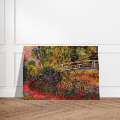 The Japanese Bridge The Water-Lily Pond, Water Irises - claude monet Brushed Aluminum Print - 70x100 cm / 28x40 inches | claude monet Aluminum Print | claude monet Prints