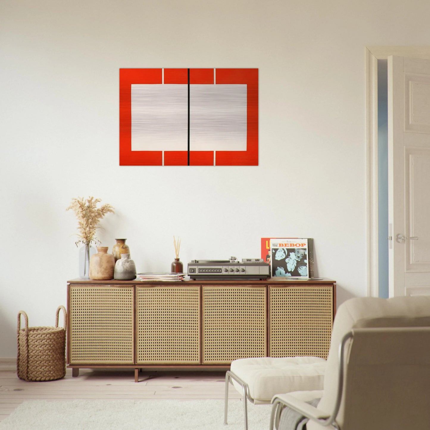 Untitled S. # 199 - 1990 - Donald Judd Brushed Aluminum Print - 70x100 cm / 28x40 inches | Donald Judd Aluminum Print | Donald Judd Prints