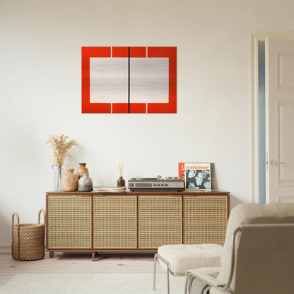 Untitled S. # 199 - 1990 - Donald Judd Brushed Aluminum Print - 70x100 cm / 28x40 inches | Donald Judd Aluminum Print | Donald Judd Prints