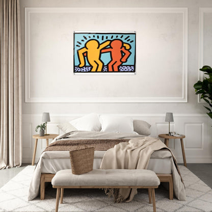 BEST BUDDIES 1990 - Keith Haring Acrylic Print - 70x100 cm / 28x40″ inches