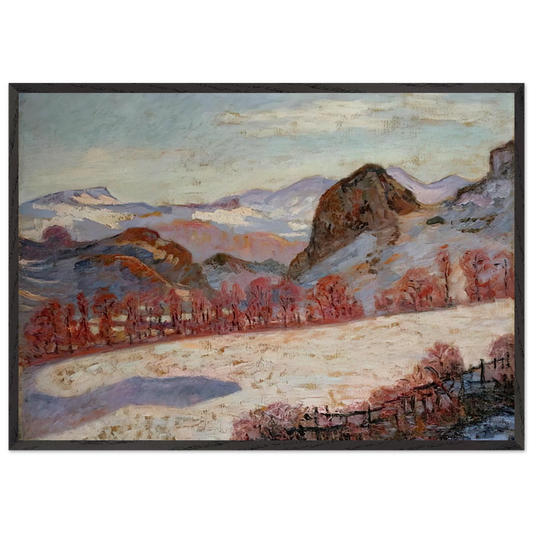 Saint-Sauves-dAuvergne - 1900 France - Armand Guillaumin 70x100 cm / 28x40 inches Framed Art Print – Black Wooden Frame