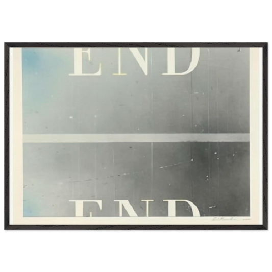 THE END 53 - Edward Ruscha 70x100 cm / 28x40 inches Framed Art Print – Black Wooden Frame
