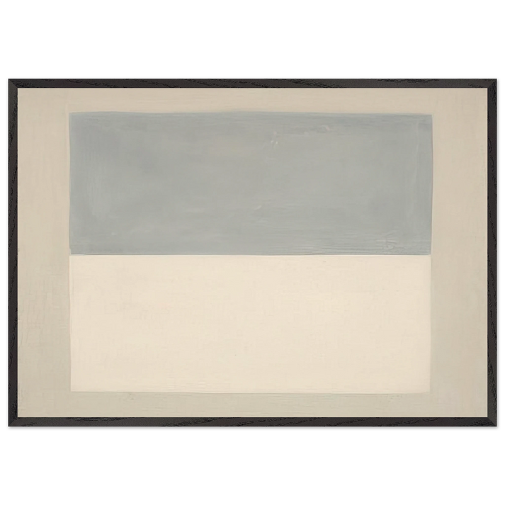 Rain  Study  - Agnes Martin 70x100 cm / 28x40 inches Framed Art Print – Black Wooden Frame