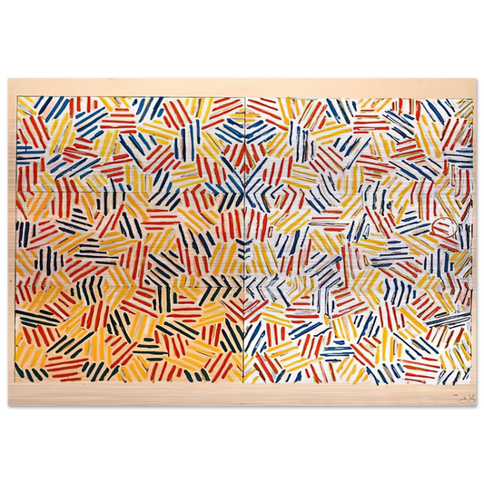 CORPSE AND MIRROR 1969 0 - Jasper Johns Brushed Aluminum Print - 70x100 cm / 28x40 inches | Jasper Johns Aluminum Print | Jasper Johns Prints