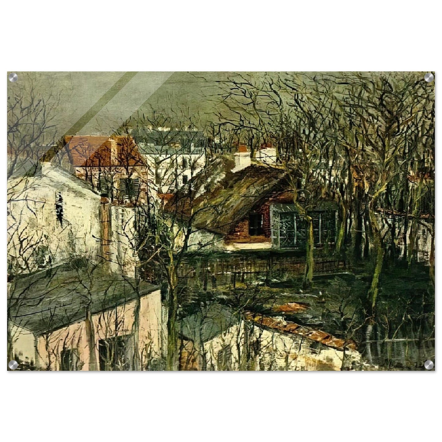 THE BERLIOZ HOUSE - Maurice Utrillo Acrylic Print - 70x100 cm / 28x40″ inches