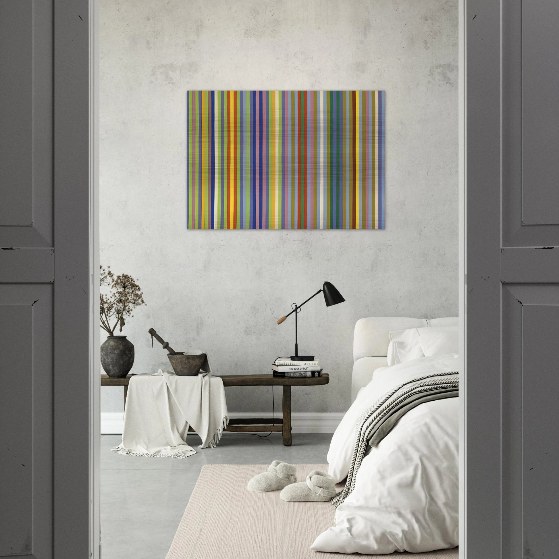 Lemon Ice - 1965 - Gene Davis Brushed Aluminum Print - 70x100 cm / 28x40 inches | Gene Davis Aluminum Print | Gene Davis Prints
