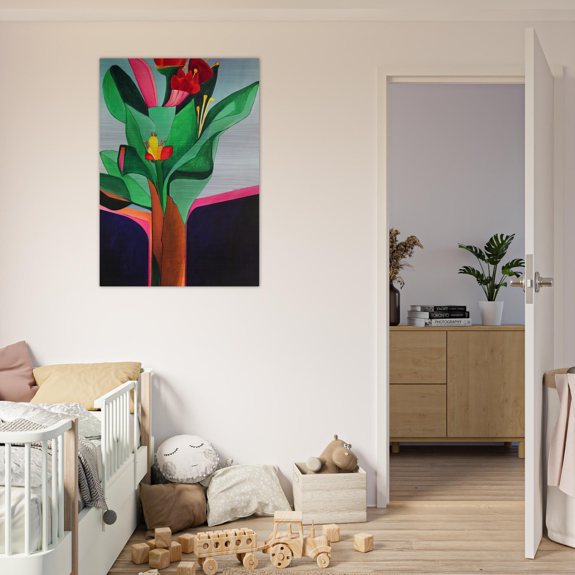 Flores - 1971 - Aldemir Martins Brushed Aluminum Print - 70x100 cm / 28x40 inches | Aldemir Martins Aluminum Print | Aldemir Martins Prints