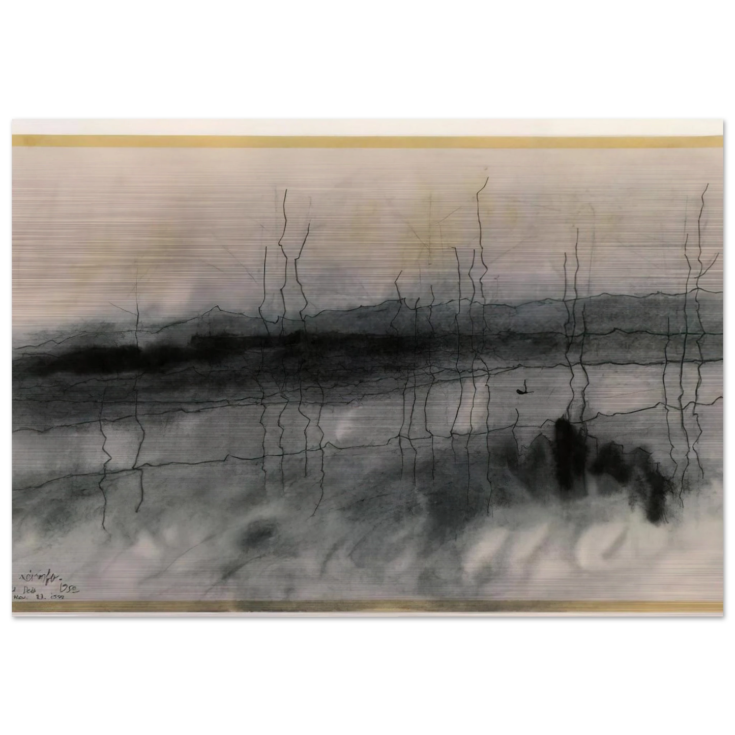 MYSTIC RIVER 1951 - Lyonel Feininger Brushed Aluminum Print - 70x100 cm / 28x40 inches | Lyonel Feininger Aluminum Print | Lyonel Feininger Prints