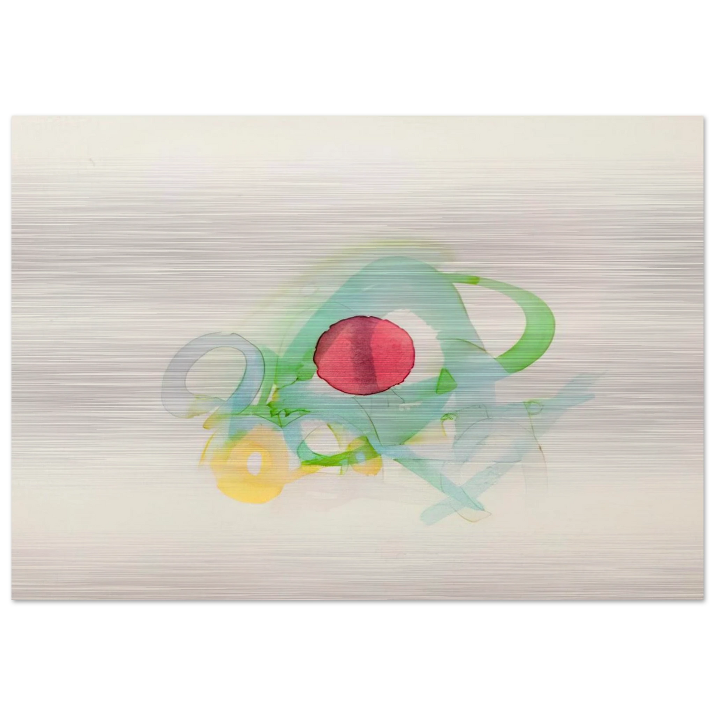 UNTITLED RED GREEN YELLOW AND BLUE - Luis Feito Brushed Aluminum Print - 70x100 cm / 28x40 inches | Luis Feito Aluminum Print | Luis Feito Prints