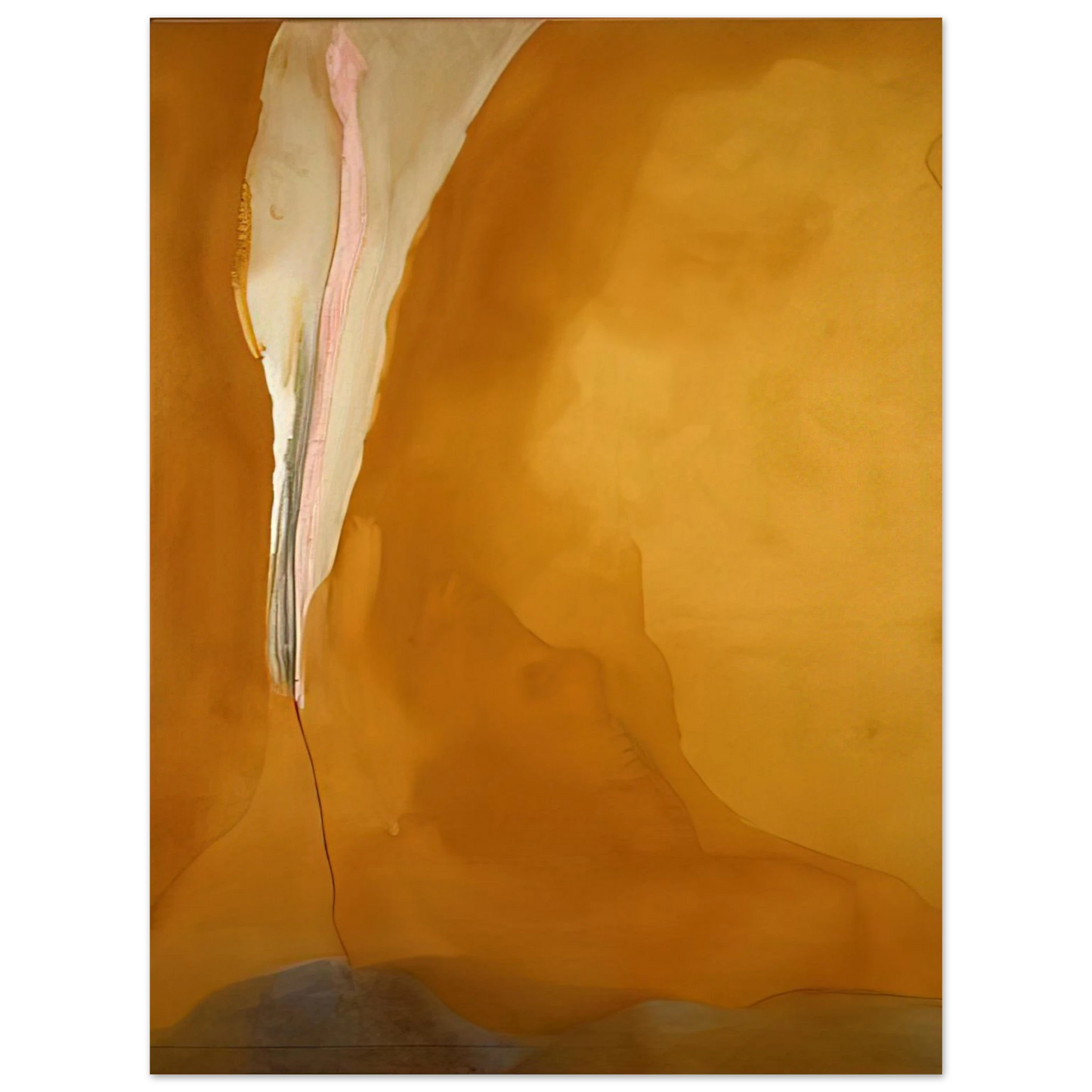 Helen Frankenthaler - Coral Wedge - 1972 Wall art - 30x30 cm / 12x12 inches - Premium Wooden Framed Poster With Fine Art Paper-canvas - Wood frame