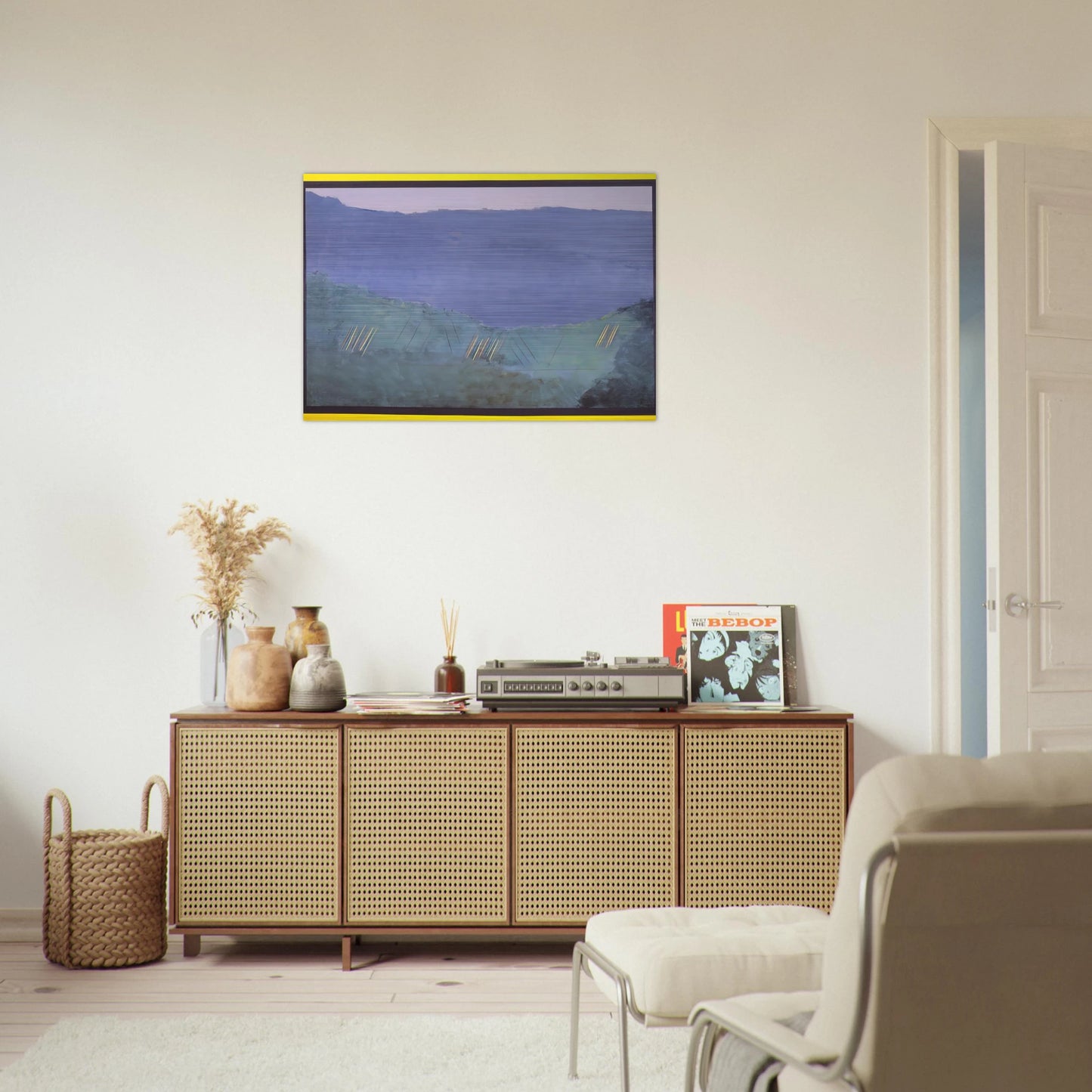 Cheat River - 1968 - Ronnie Landfield Brushed Aluminum Print - 70x100 cm / 28x40 inches | Ronnie Landfield Aluminum Print | Ronnie Landfield Prints