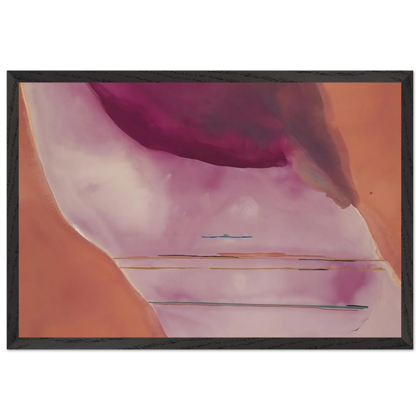 Helen Frankenthaler - Pendulum - 1972 Wall art - A2 (42 x 59.4  cm) - Premium Wooden Framed Poster With Fine Art Paper - White frame