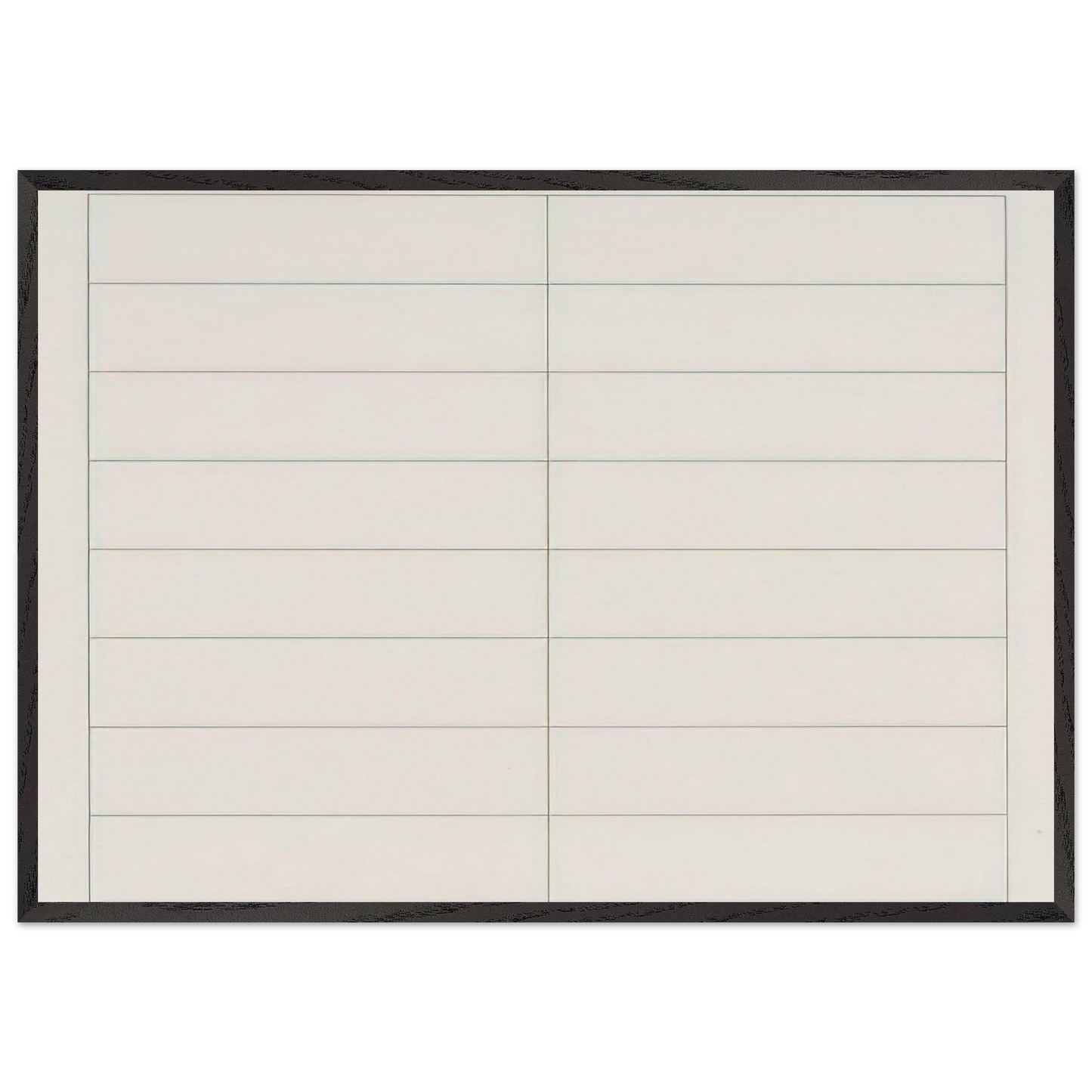 On a clear day 2 - Agnes Martin 70x100 cm / 28x40 inches Framed Art Print – Black Wooden Frame