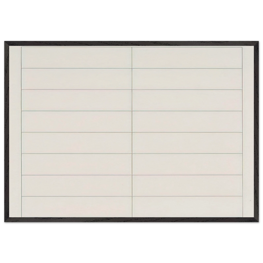 On a clear day 2 - Agnes Martin 70x100 cm / 28x40 inches Framed Art Print – Black Wooden Frame