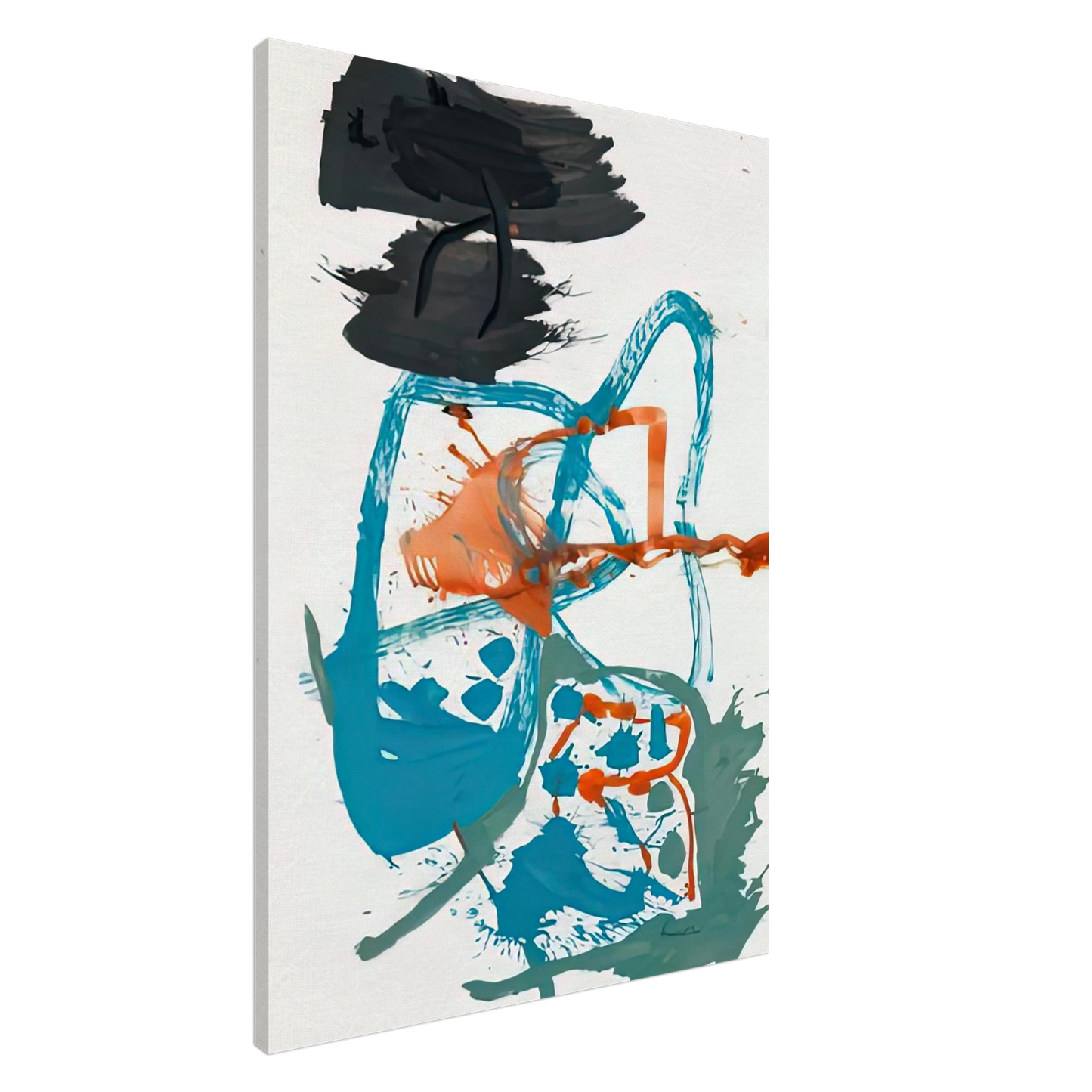 Helen Frankenthaler - Winter Figure with Black Overhead, 1959- Wall Art - 60x80 cm / 24x32 inches - Fine Art Poster-canvas - -