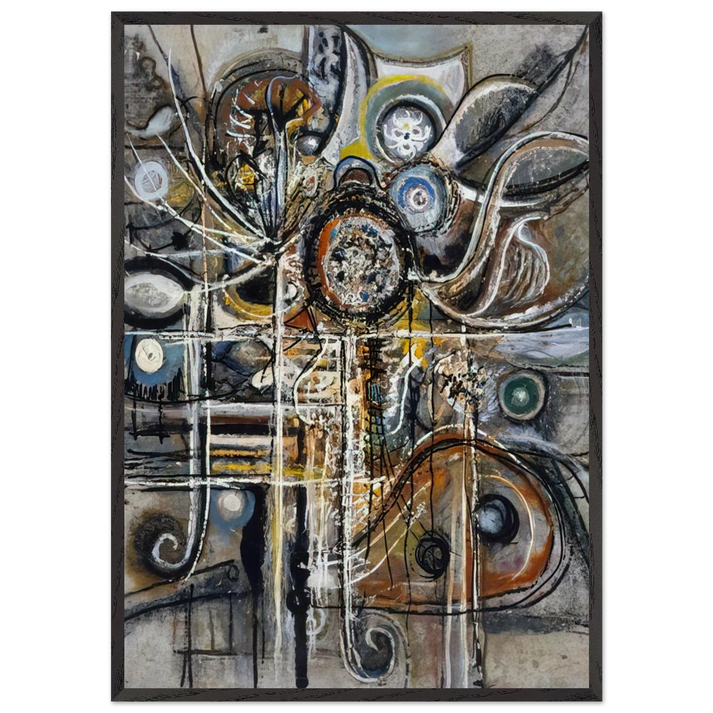 The Center - Richard Pousette-Dart 70x100 cm / 28x40 inches Framed Art Print – Black Wooden Frame