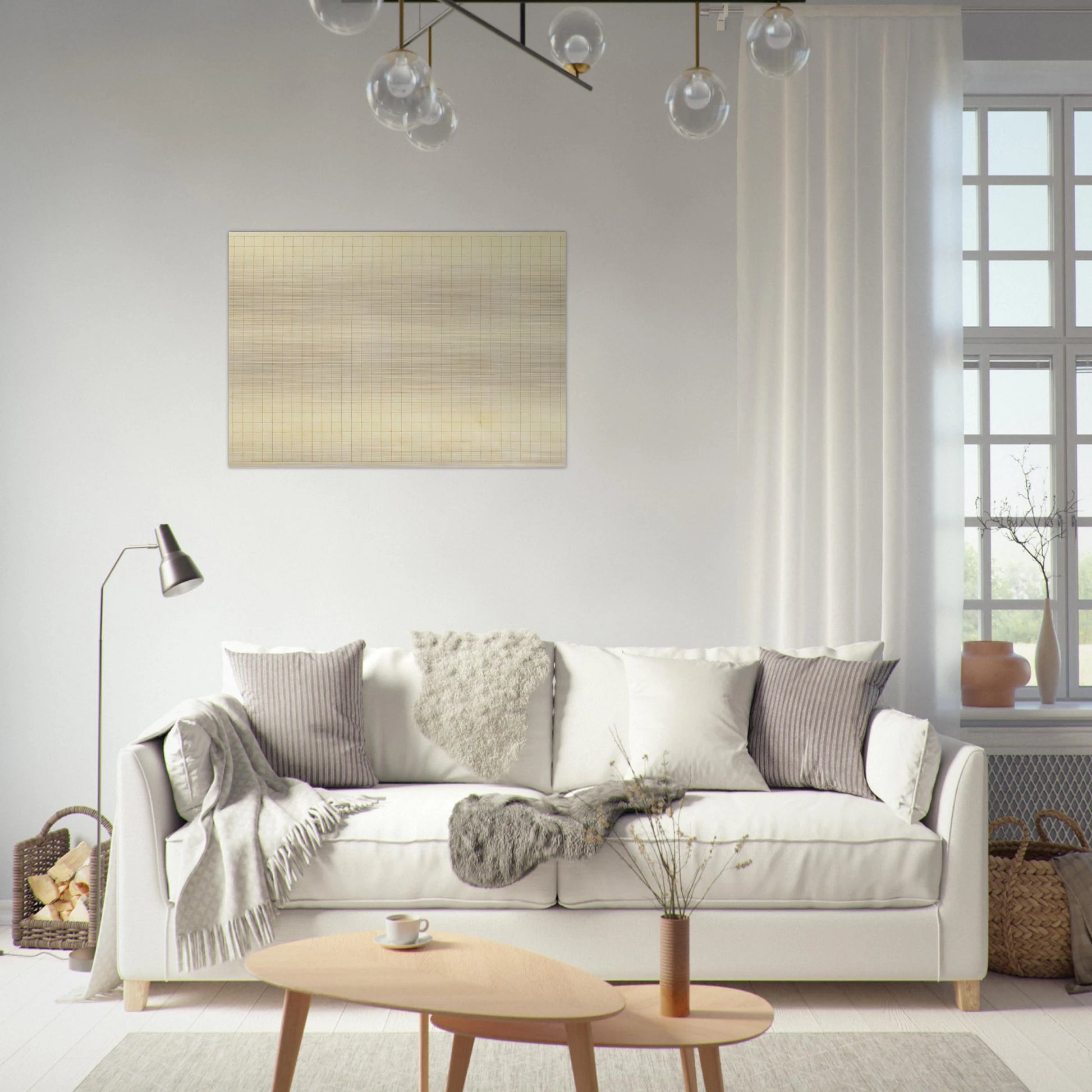 The Harvest - Agnes Martin Brushed Aluminum Print - 70x100 cm / 28x40 inches | Agnes Martin Aluminum Print | Agnes Martin Prints