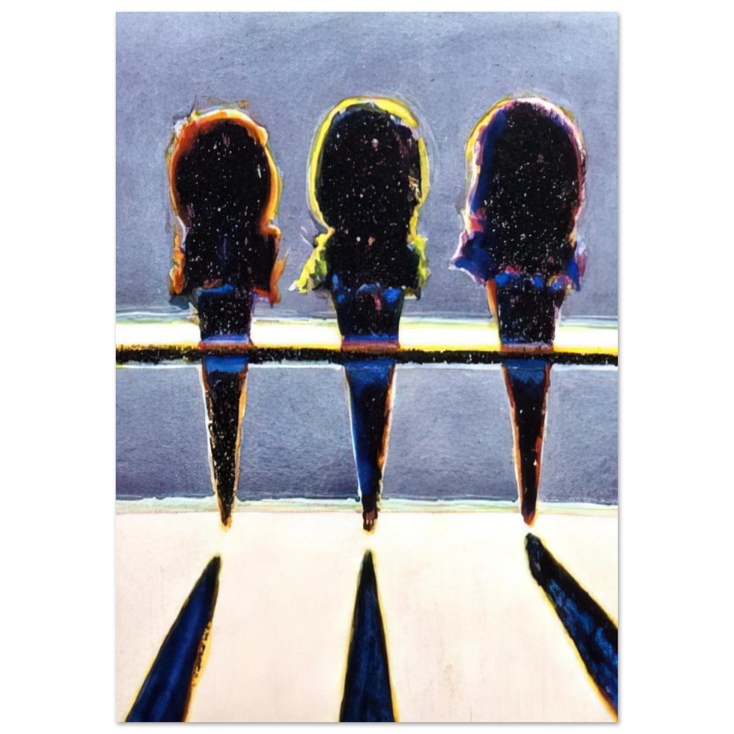 Wayne Thiebaud - Dark Cones - 1964 Wall Art - 30x40 cm / 12x16 inches - Premium Wooden Framed Poster With Fine Art Paper - White frame