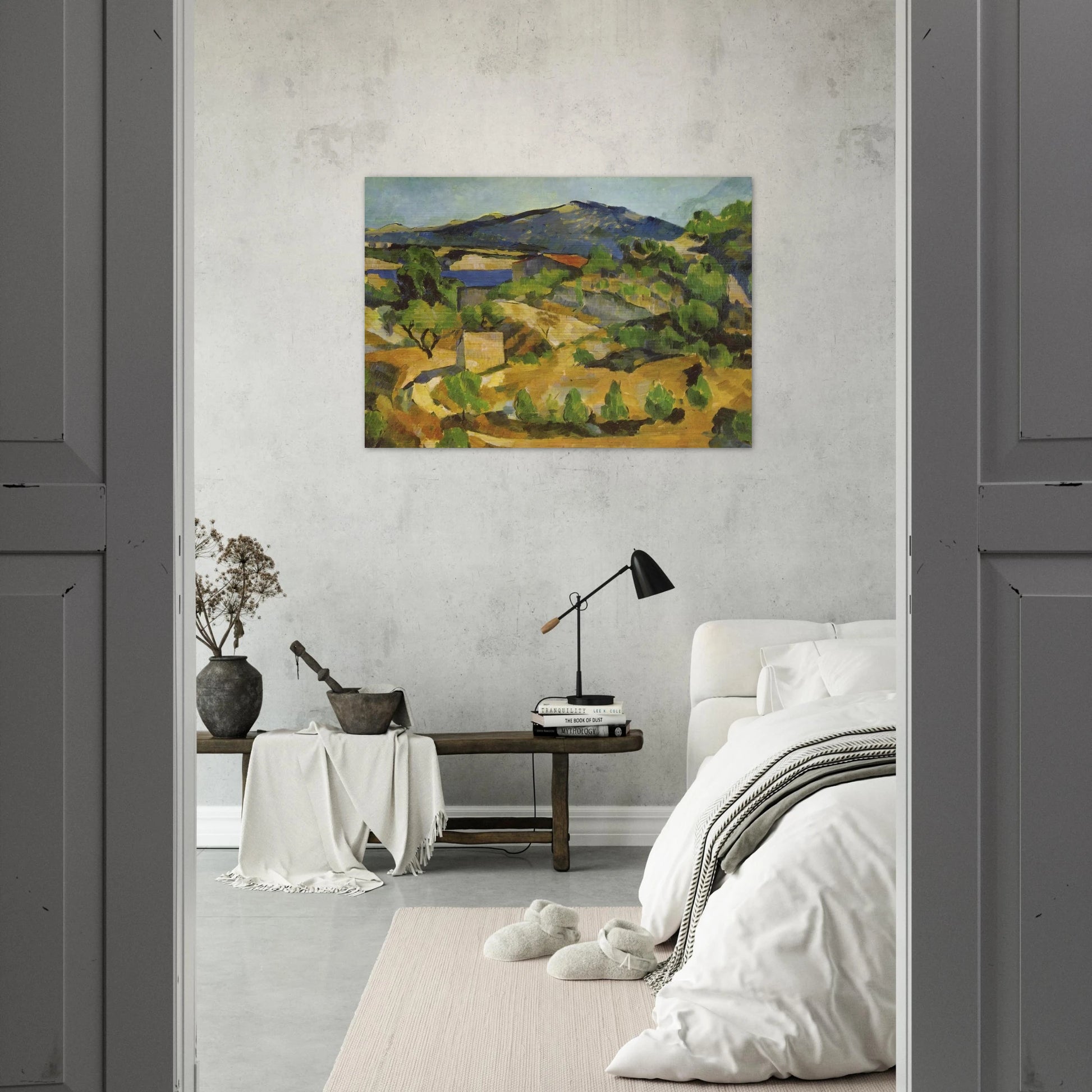 Mountains in Provence. L'Estaque - Paul Cézanne Brushed Aluminum Print - 70x100 cm / 28x40 inches | Paul Cézanne Aluminum Print | Paul Cézanne Prints