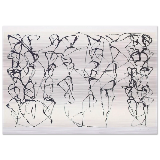 Cold Mountain Series, Zen Study 6 - 1991 - Brice Marden Brushed Aluminum Print - 70x100 cm / 28x40 inches | Brice Marden Aluminum Print | Brice Marden Prints