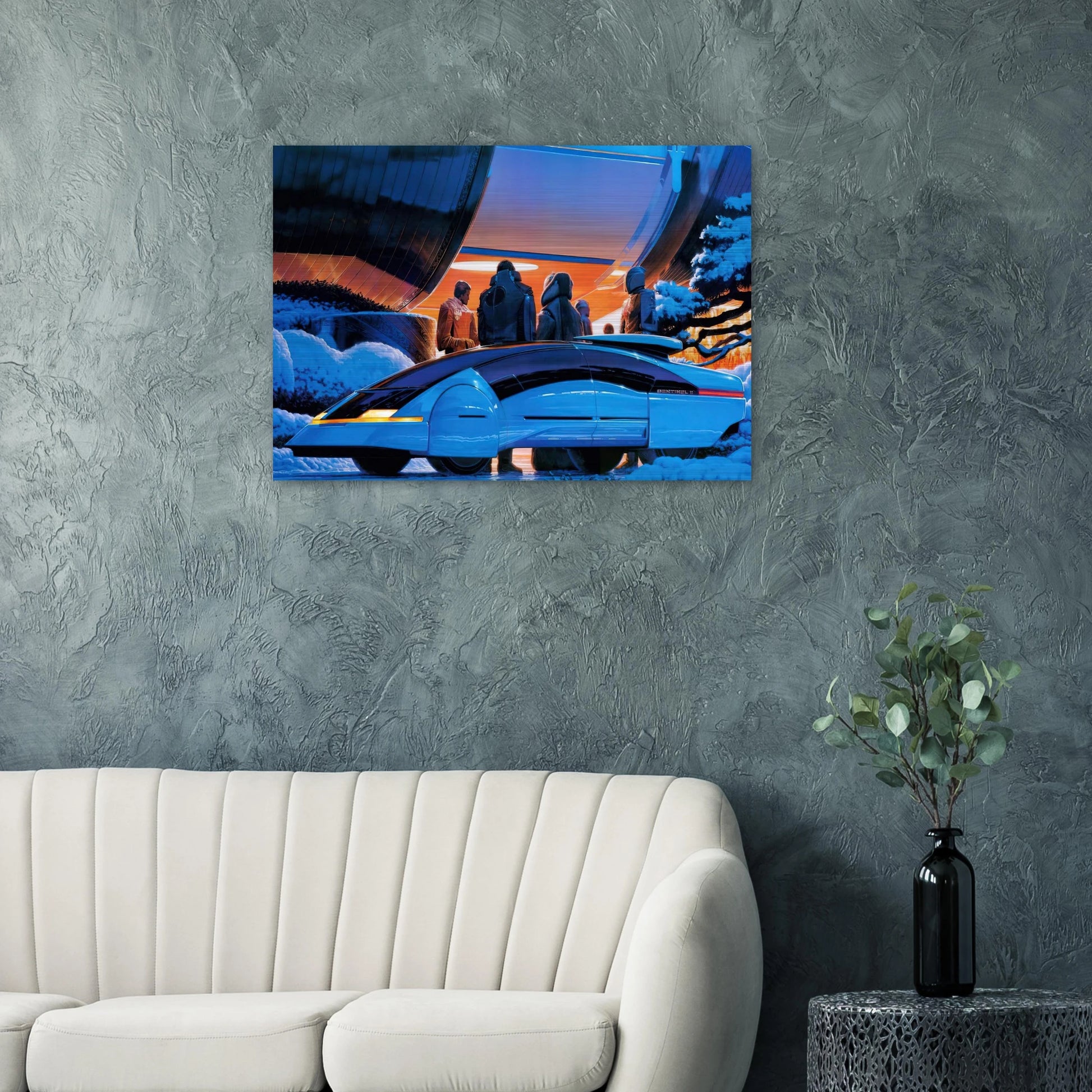 Syd Mead - Syd Mead Brushed Aluminum Print - 70x100 cm / 28x40 inches | Syd Mead Aluminum Print | Syd Mead Prints