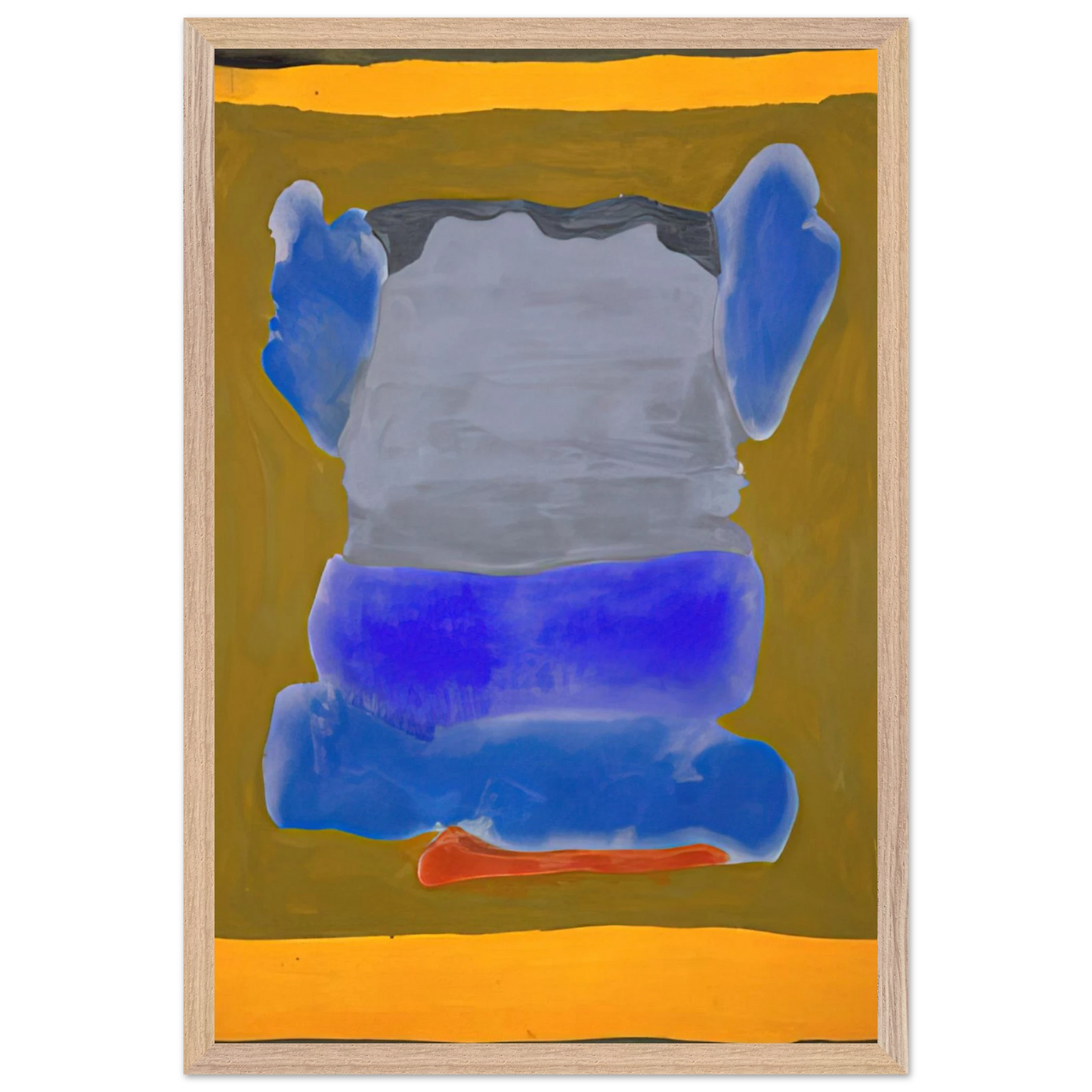 Helen Frankenthaler - Buddha s Court - 1964 Wall art - 70x100 cm / 28x40 inches - Premium Wooden Framed Poster With Fine Art Paper-canvas - Wood frame