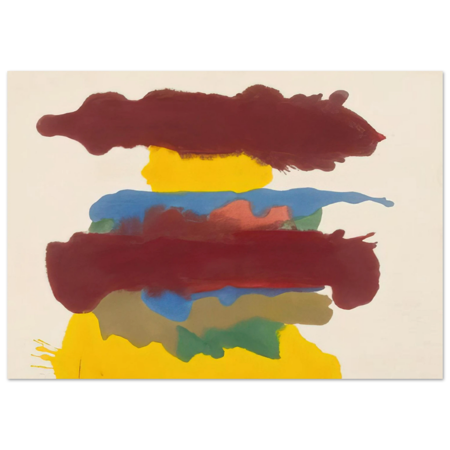 Helen Frankenthaler - Weather Change - 1963 Wall art - 20x25 cm / 8x10 inches - Fine Art Poster-canvas - -