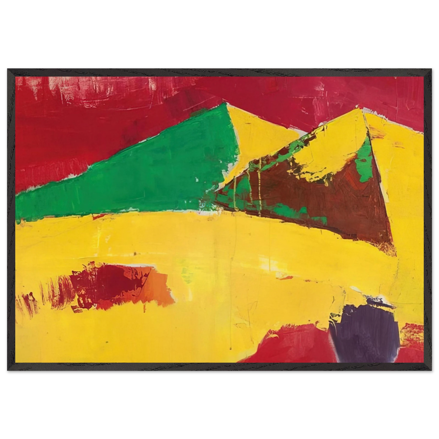 Sicile Agrigente - 1953 - Nicolas de Stael 70x100 cm / 28x40 inches Framed Art Print – Black Wooden Frame