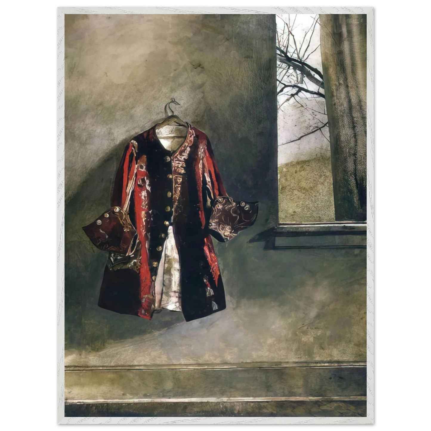 Andrew Wyeth - CURTAIN CALL Wall Art - 60x80 cm / 24x32 inches - Fine Art Poster-canvas - -