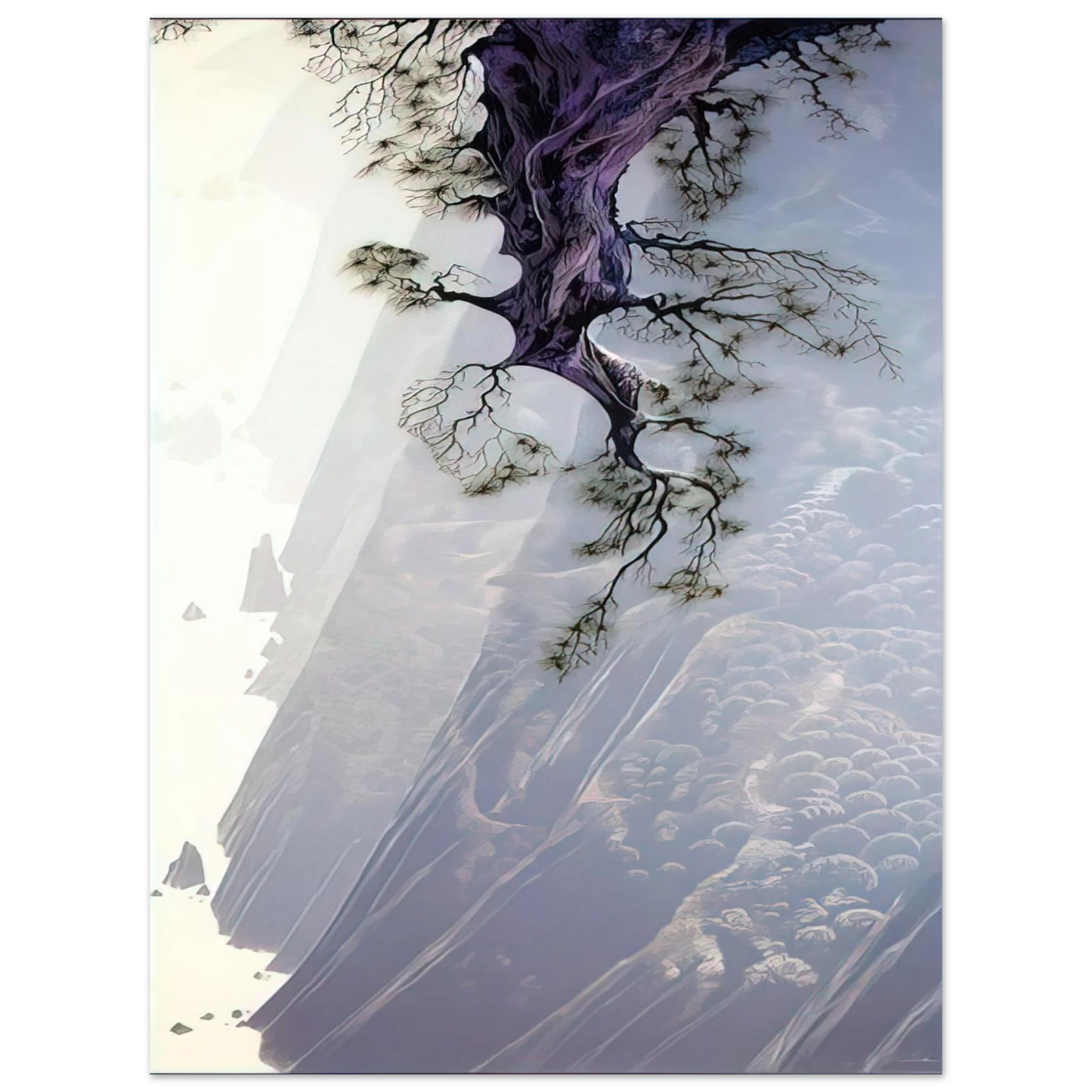 Eyvind Earle - Mountain Rise  75x100 cm / 30x40inches Fine Art Poster